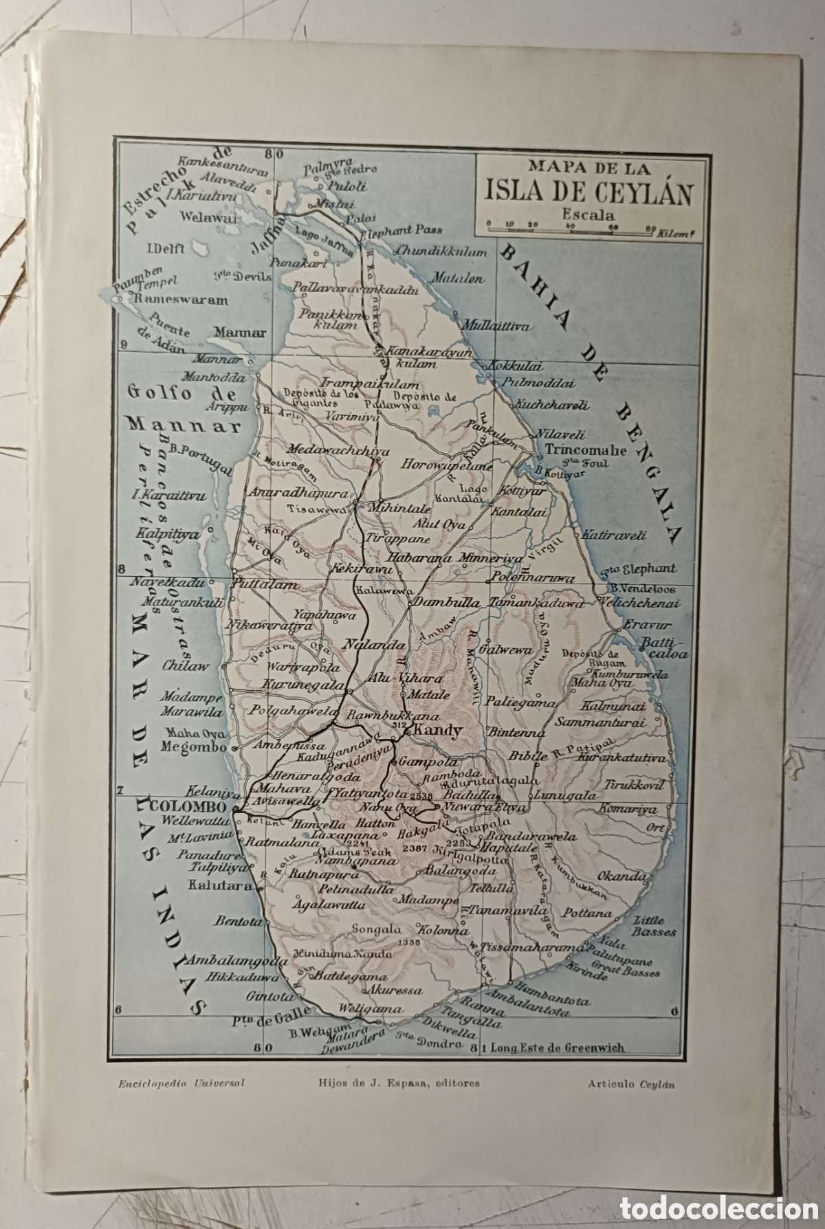 Mapas contempor&aacute;neos: Mapa de la isla de Ceylan - Foto 1