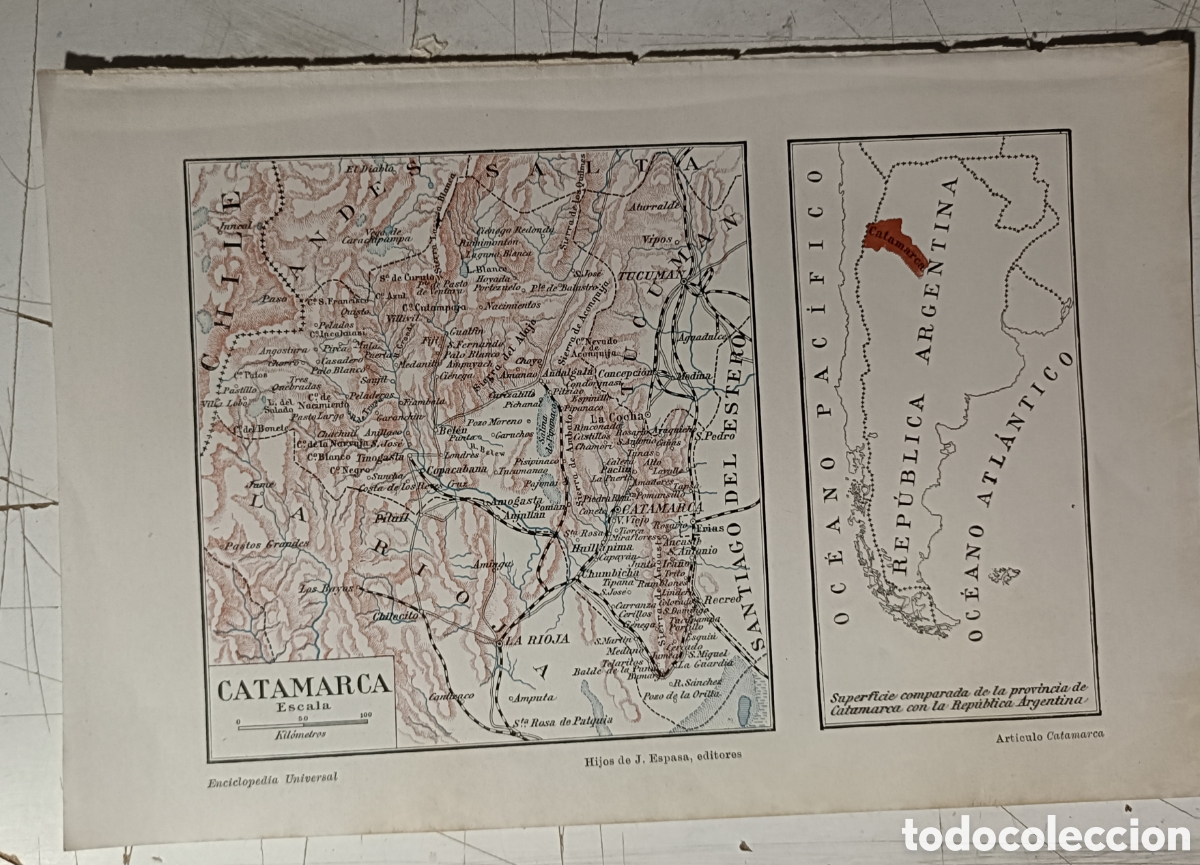 Mapas contempor&aacute;neos: Antiguo Mapa de Catamarca - Foto 1