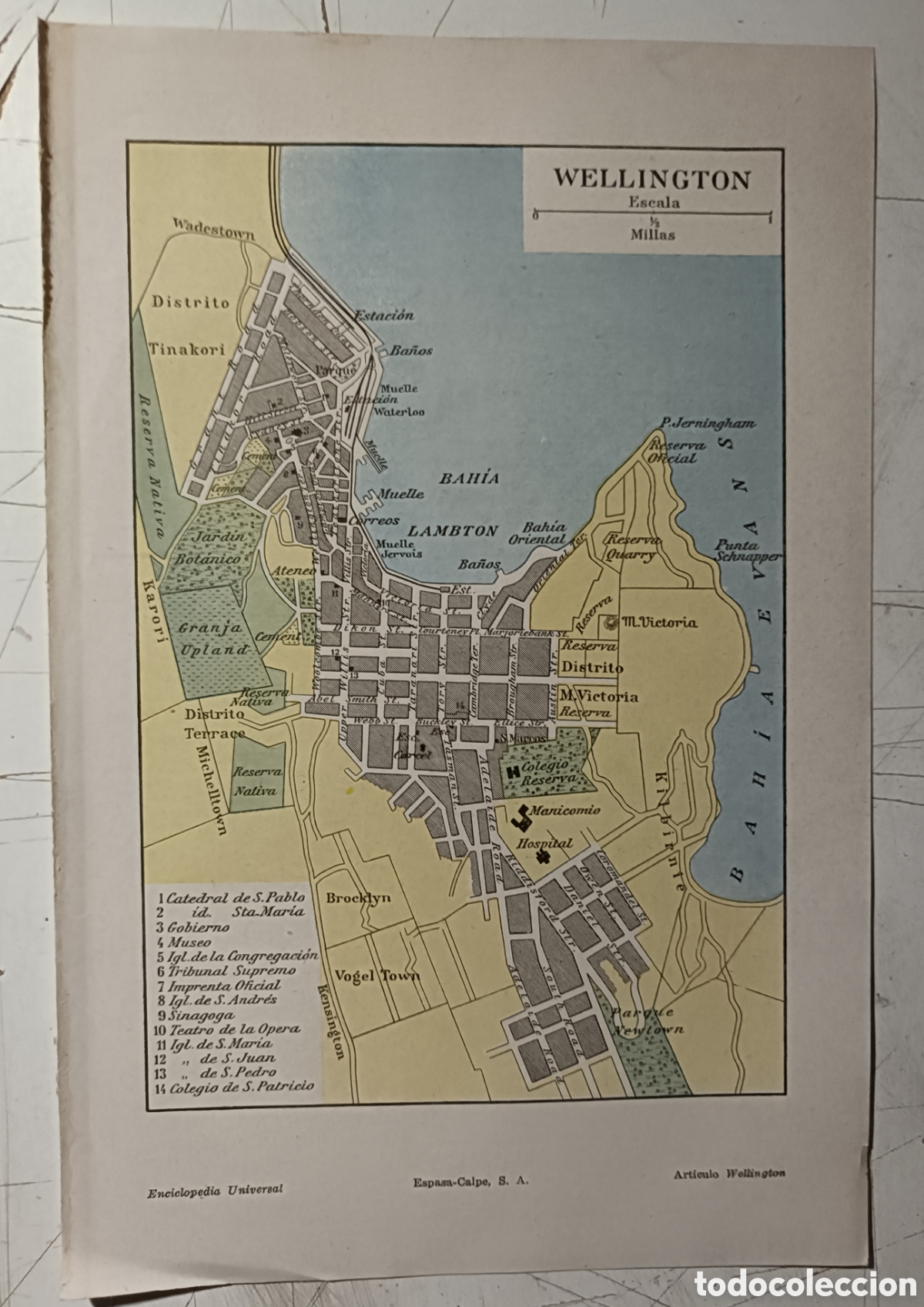 Mapas contempor&aacute;neos: Antiguo plano de Wellington - Foto 1