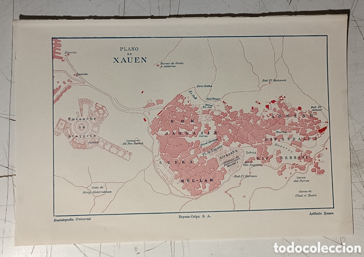Mapas contempor&aacute;neos: Antiguo plano de Xauen - Foto 1