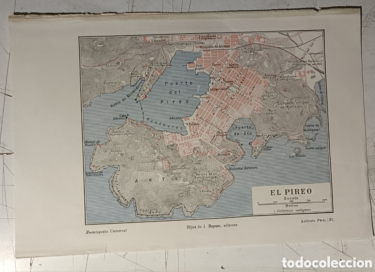 Mapas contempor&aacute;neos: Antiguo plano de El Pireo - Foto 1