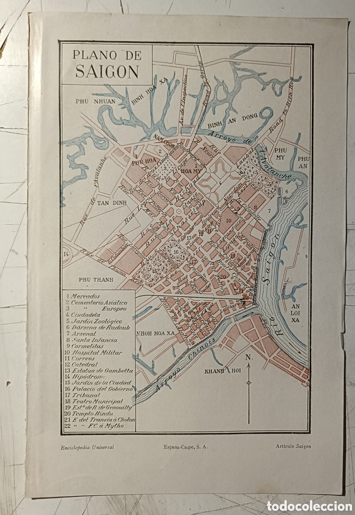 Mapas contempor&aacute;neos: Antiguo plano de Saigon - Foto 1