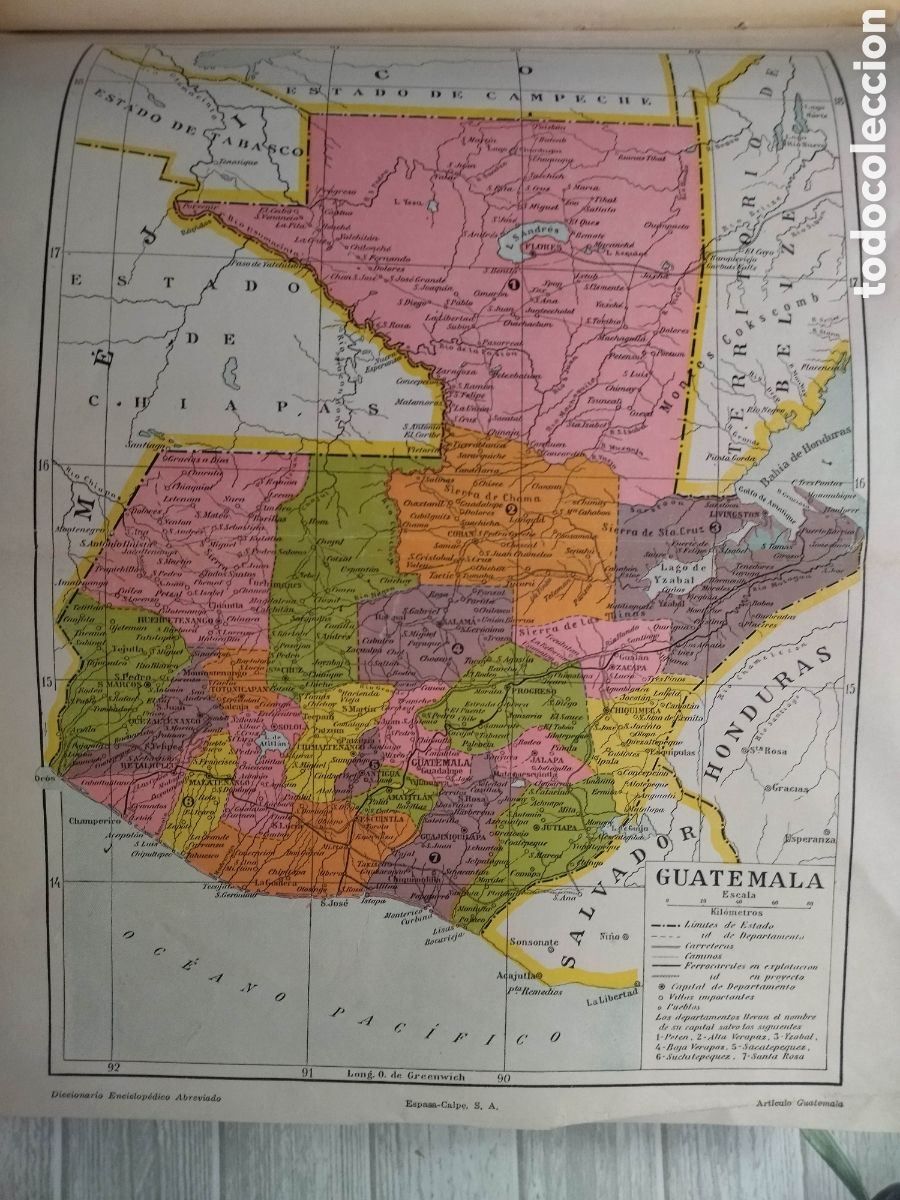 Mapas contempor&aacute;neos: Mapa pol&iacute;tico de Guatemala 1933 - Foto 1