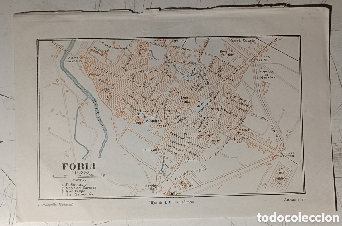 Mapas contempor&aacute;neos: Antiguo plano de Forli - Foto 1