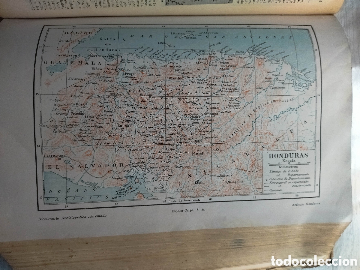 Mapas contempor&aacute;neos: Mapa de Honduras 1933 - Foto 1