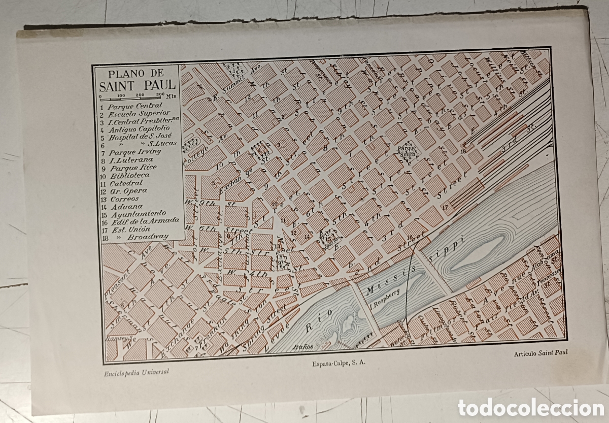Mapas contempor&aacute;neos: Antiguo plano de Saint Paul - Foto 1