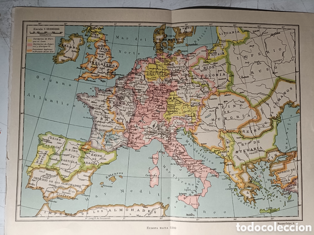 Mapas contempor&aacute;neos: Antiguo Mapa de Europa - Foto 1