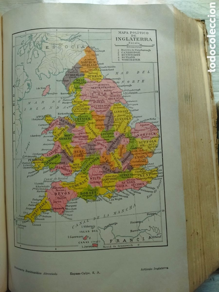 Mapas contempor&aacute;neos: Mapa pol&iacute;tico de Inglaterra 1933 - Foto 1