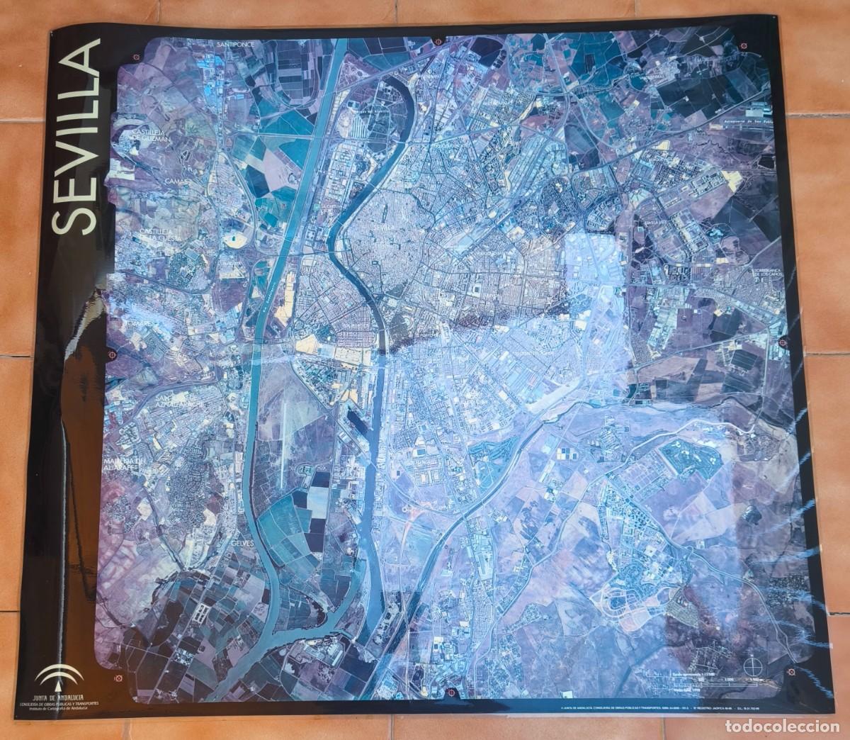 Mapas contempor&aacute;neos: MAPA GRANDE DE SEVILLA PLASTIFICADO - Foto 1