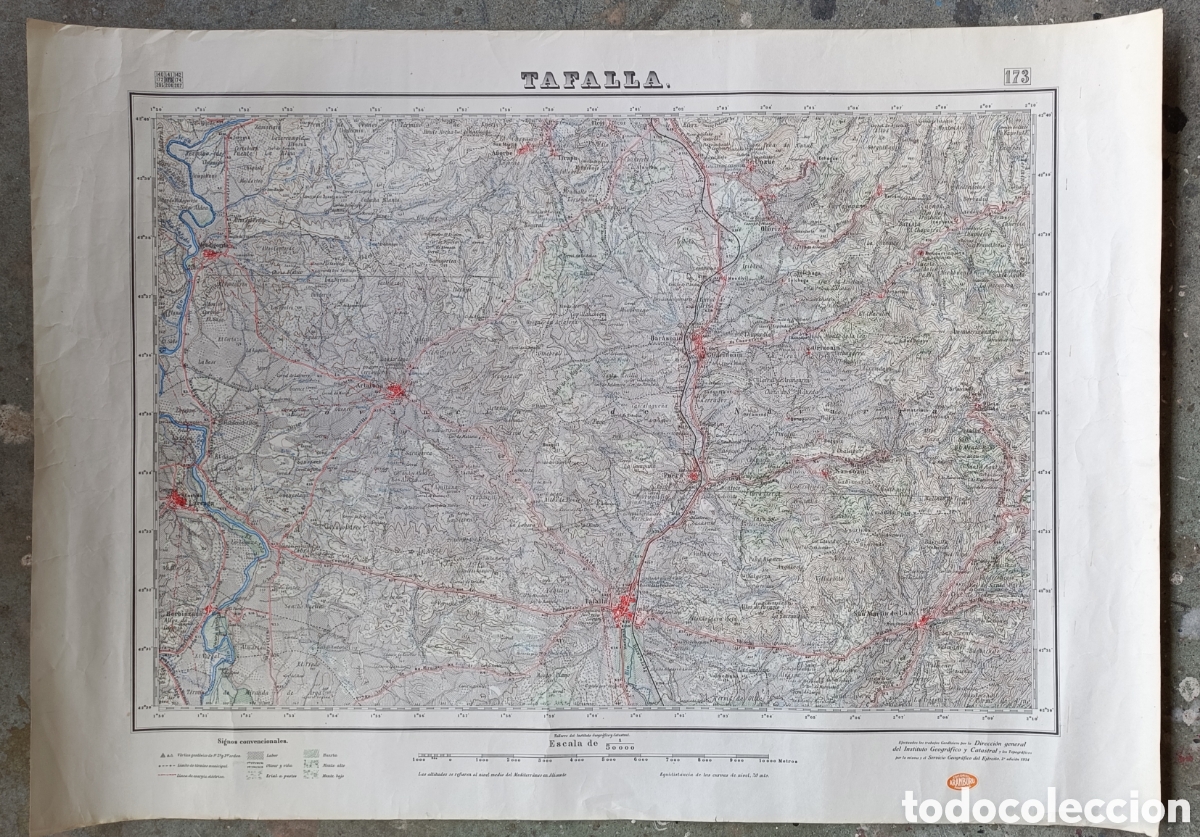 Mapas contempor&aacute;neos: Mapa de la zona de Tafalla. - Foto 1