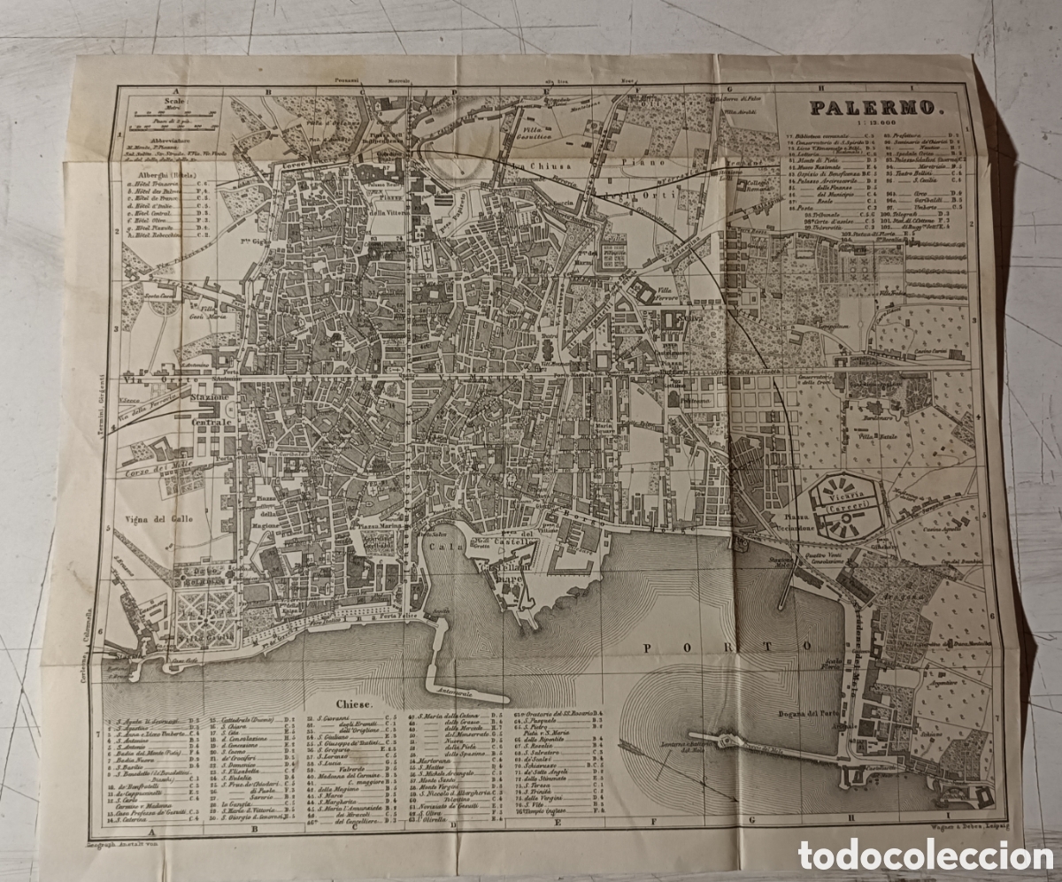 Mapas contempor&aacute;neos: Antiguo plano de Palermo - Foto 1