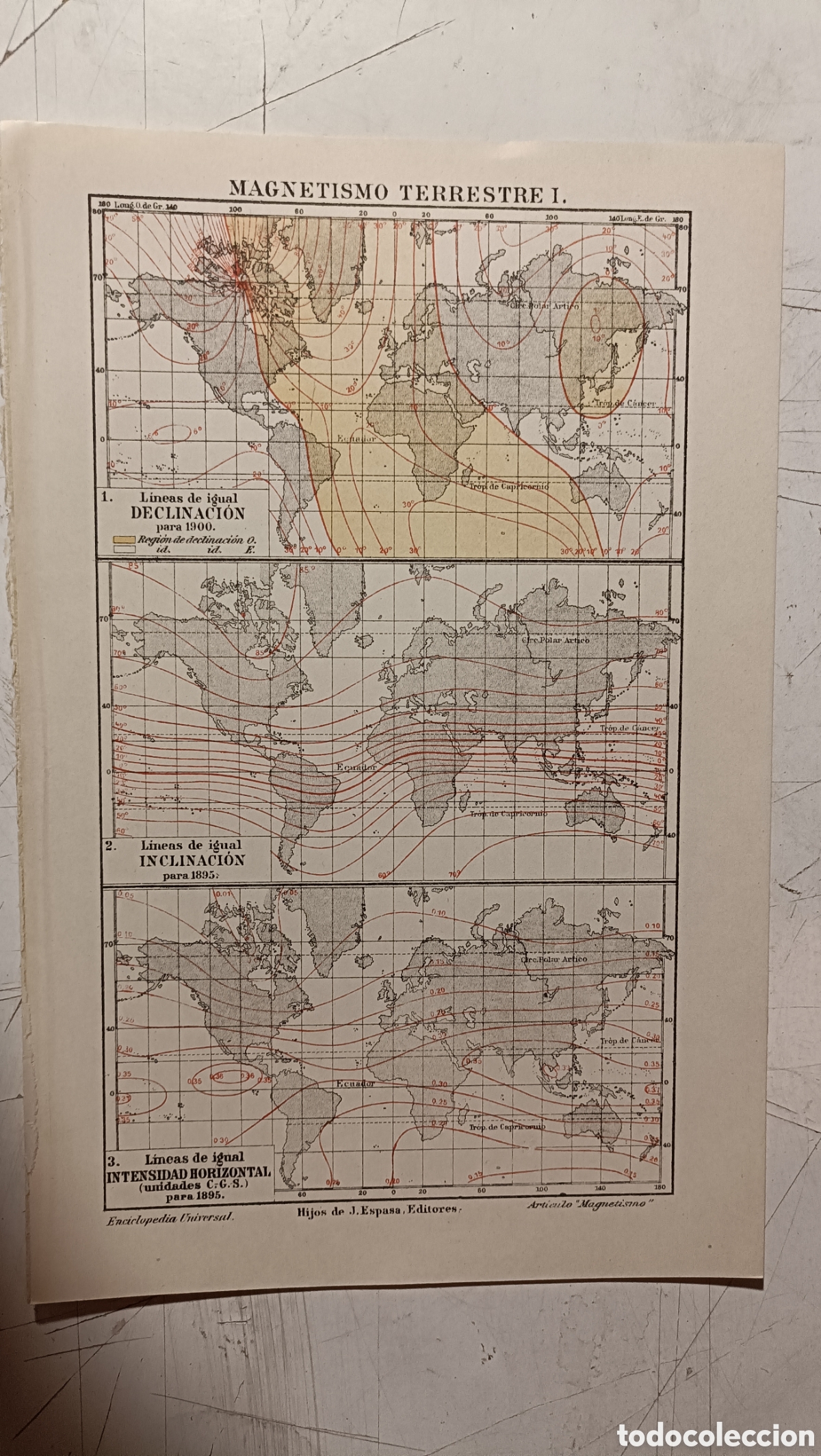 Mapas contempor&aacute;neos: Plano del magnetismo terrestre I - Foto 1