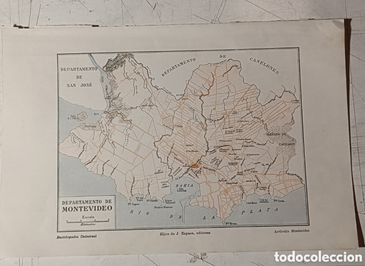 Mapas contempor&aacute;neos: Mapa del departamento de Montevideo - Foto 1