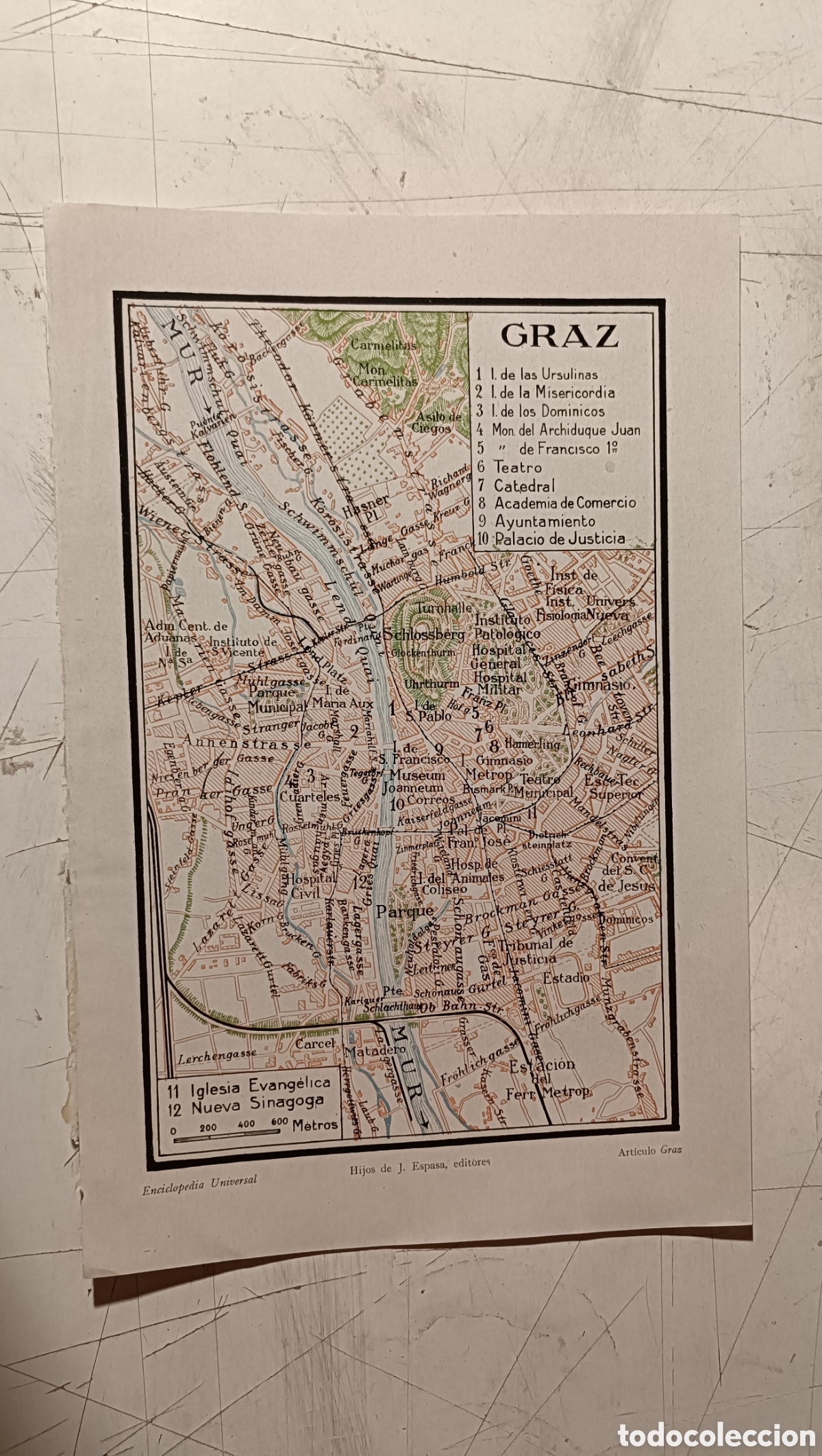 Mapas contempor&aacute;neos: Antiguo plano de la ciudad de Graz - Foto 1