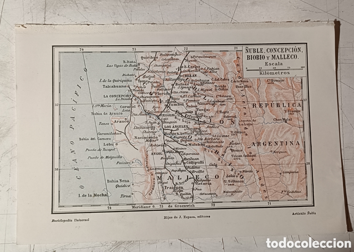 Mapas contempor&aacute;neos: Mapa de Nuble, Concepci&oacute;n, Biobio y Malleco - Foto 1