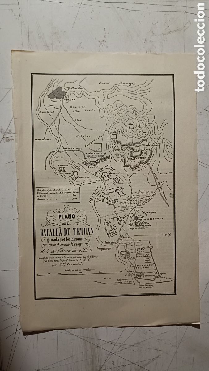 Mapas contempor&aacute;neos: Plano de la batalla de Tetu&aacute;n - Foto 1