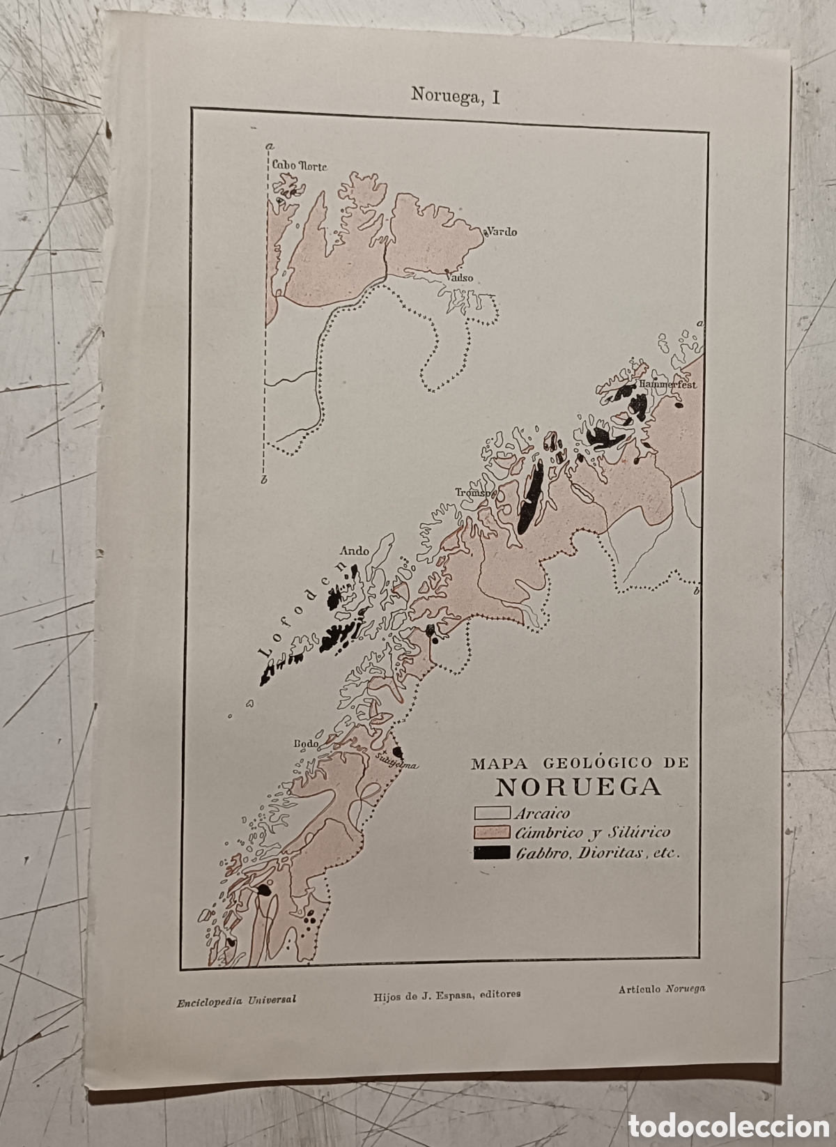 Mapas contempor&aacute;neos: Mapa geol&oacute;gico de Noruega - Foto 1