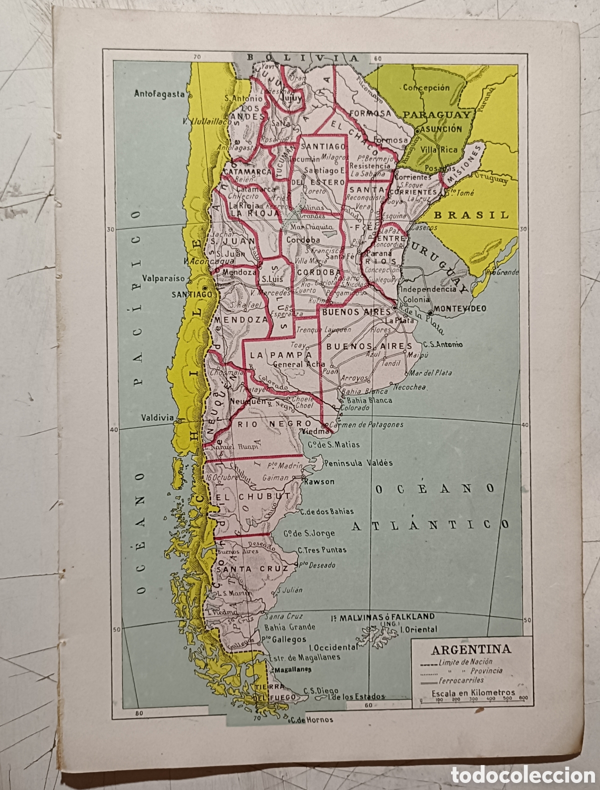 Mapas contempor&aacute;neos: Antiguo mapa de Argentina - Foto 1