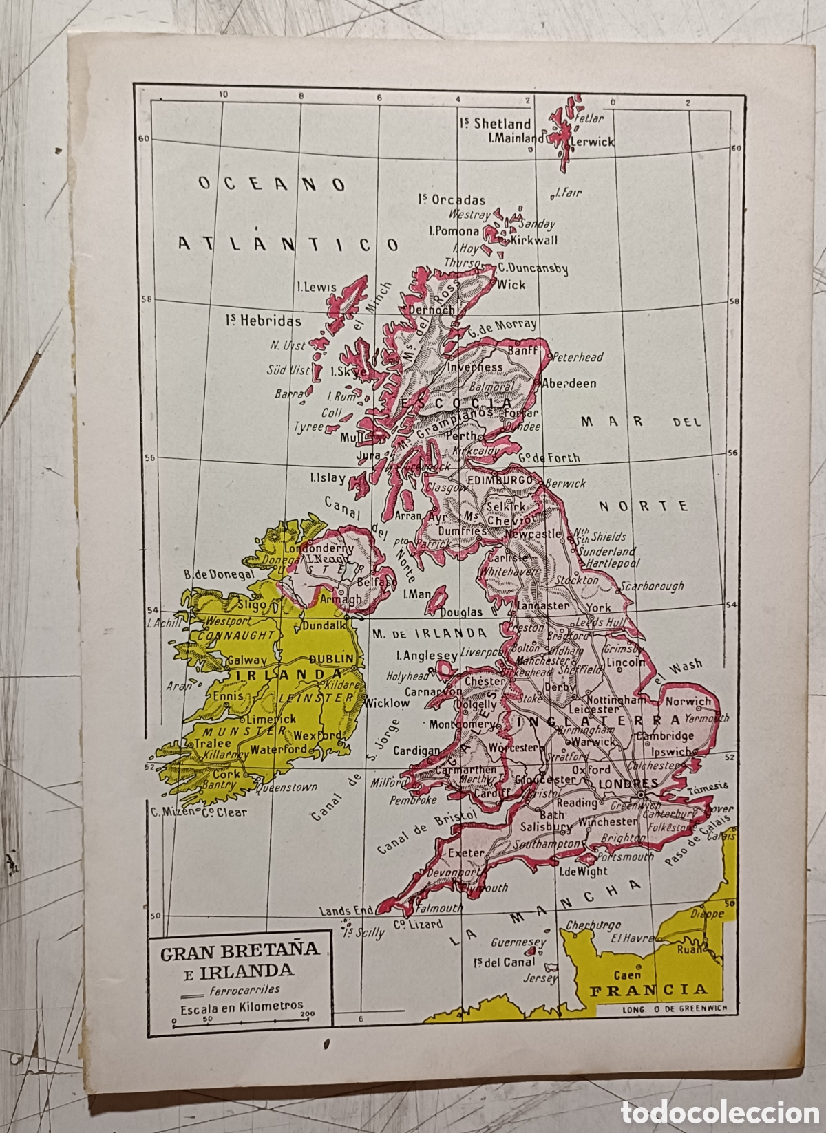 Mapas contempor&aacute;neos: Mapa de Gran Breta&ntilde;a e Irlanda - Foto 1