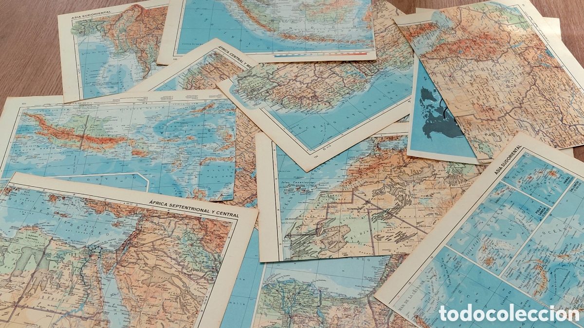 Mapas contempor&aacute;neos: LOTE DE MAPAS PARA COLLAGE O DECORACION - Foto 1