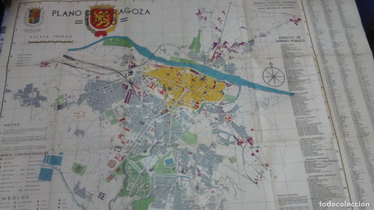 Mapas contempor&aacute;neos: Plano antiguo de Zaragoza - Foto 3