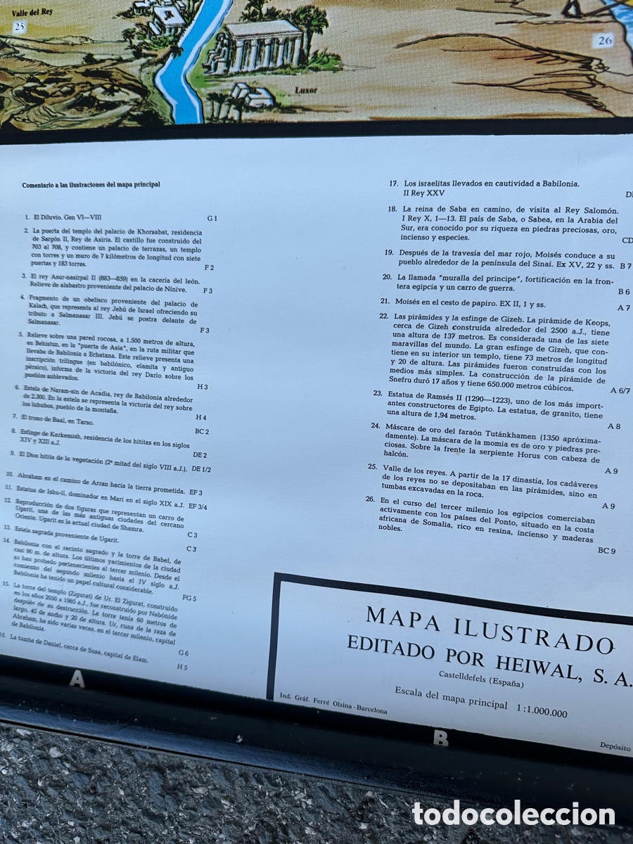 Mapas contempor&aacute;neos: MAPA ILUSTRADO - ANTIGUO TESTAMENTO- Las Doce Tribus- - Foto 5