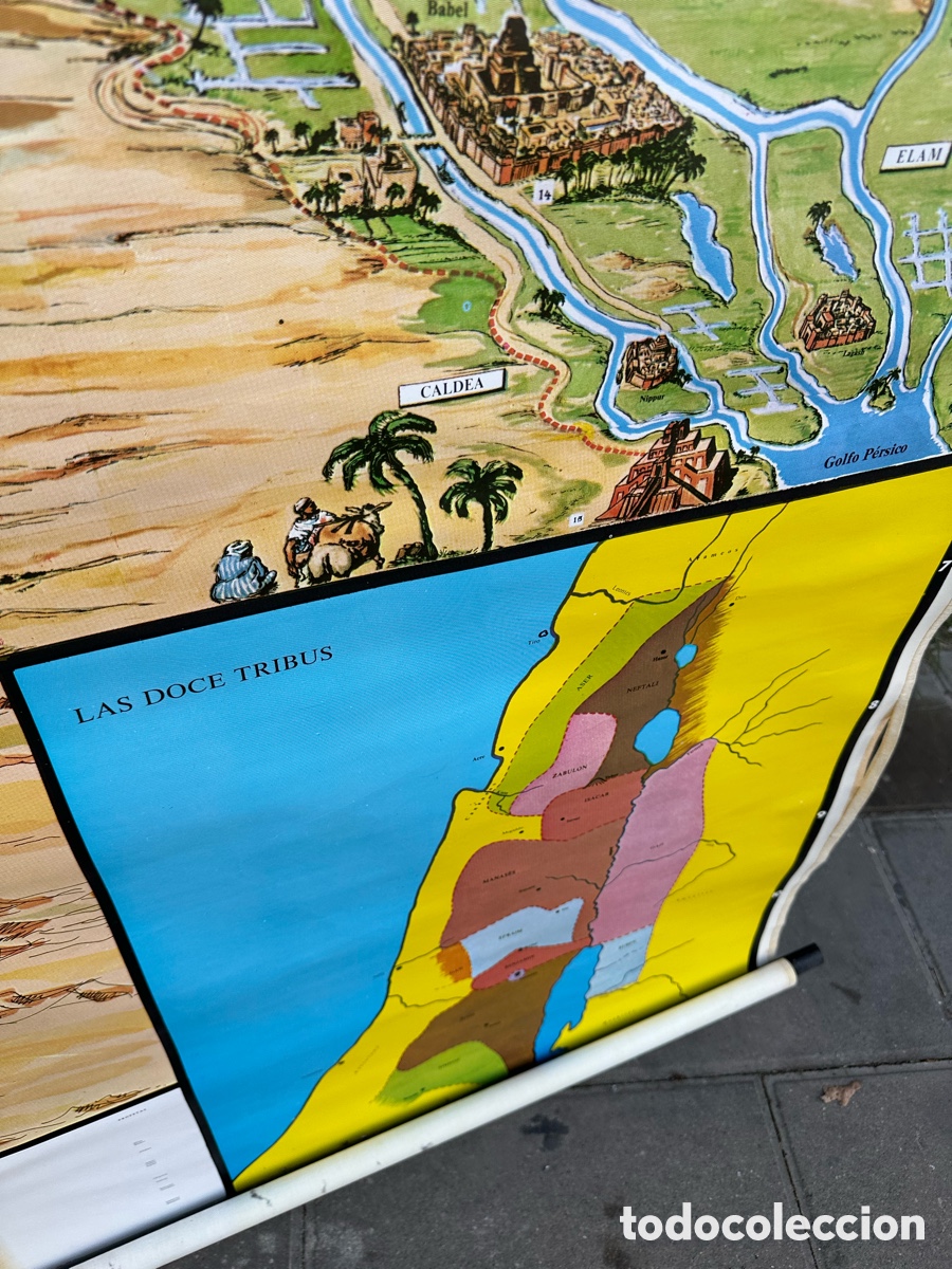 Mapas contempor&aacute;neos: MAPA ILUSTRADO - ANTIGUO TESTAMENTO- Las Doce Tribus- - Foto 7