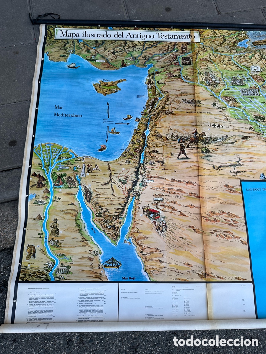 Mapas contempor&aacute;neos: MAPA ILUSTRADO - ANTIGUO TESTAMENTO- Las Doce Tribus- - Foto 9