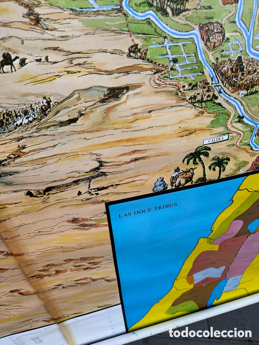 Mapas contempor&aacute;neos: MAPA ILUSTRADO - ANTIGUO TESTAMENTO- Las Doce Tribus- - Foto 10