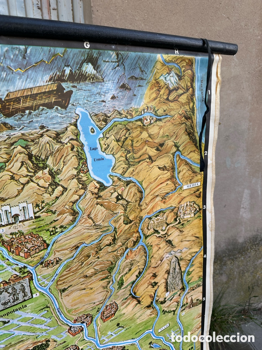 Mapas contempor&aacute;neos: MAPA ILUSTRADO - ANTIGUO TESTAMENTO- Las Doce Tribus- - Foto 11