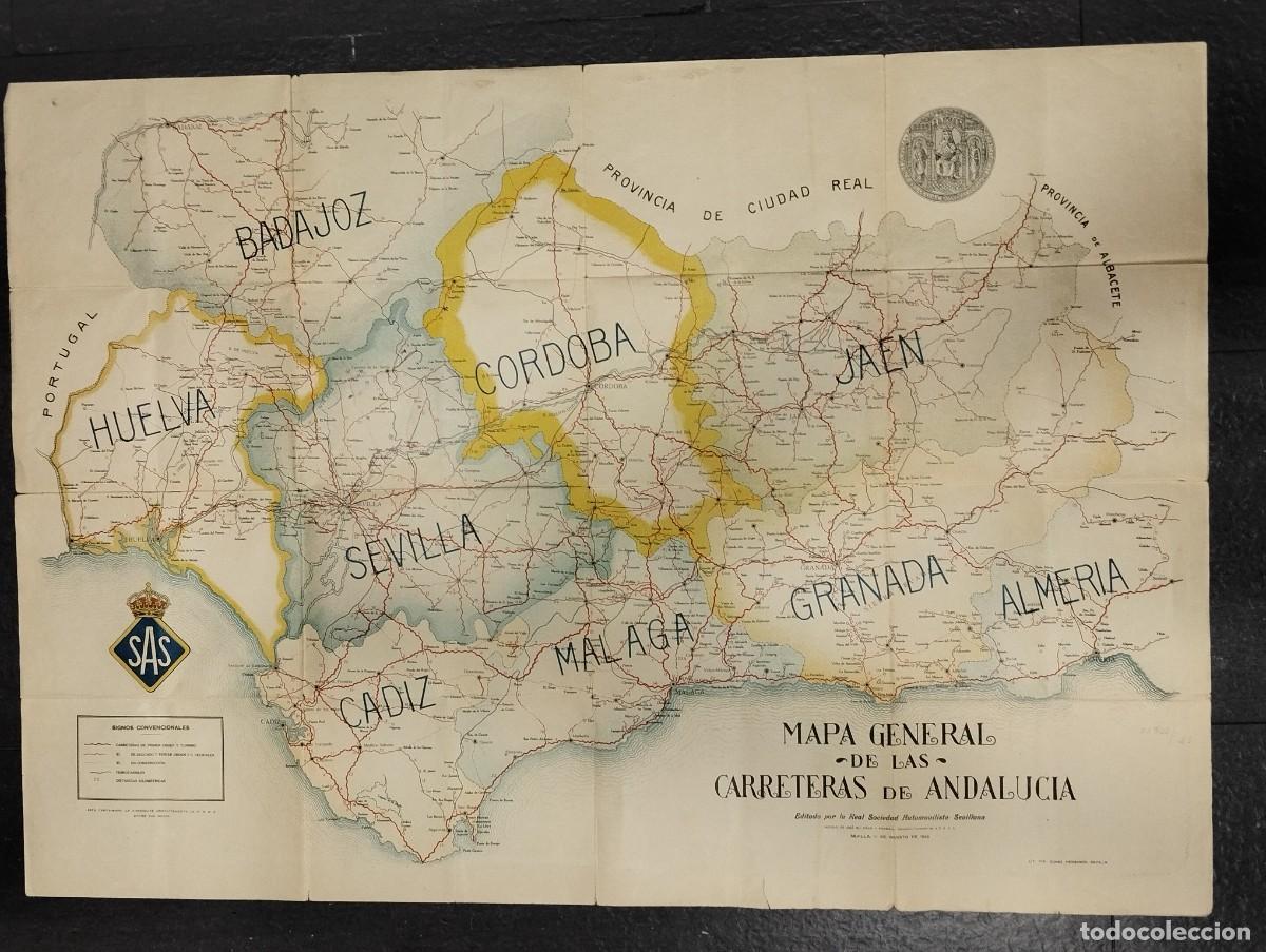 Mapas contempor&aacute;neos: MAPA GENERAL DE LAS CARRETERAS DE ANDALUC&Iacute;A - Foto 2