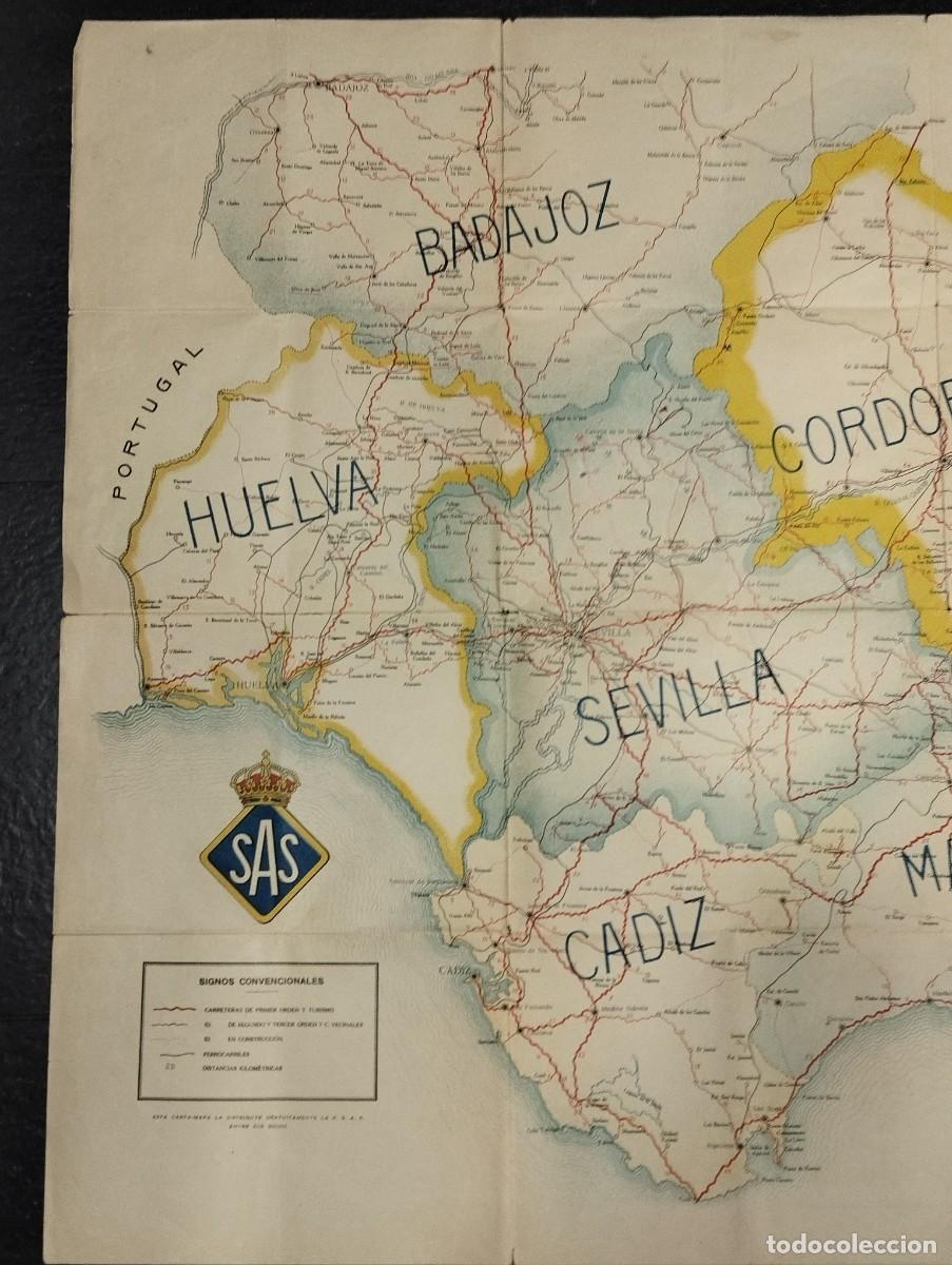 Mapas contempor&aacute;neos: MAPA GENERAL DE LAS CARRETERAS DE ANDALUC&Iacute;A - Foto 3