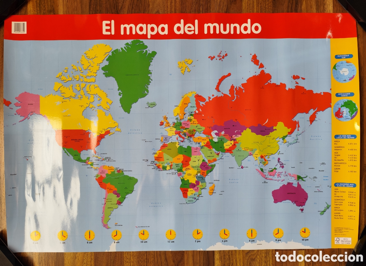 Mapas contempor&aacute;neos: Poster Mapa Mundi. 76x51cm - Foto 1