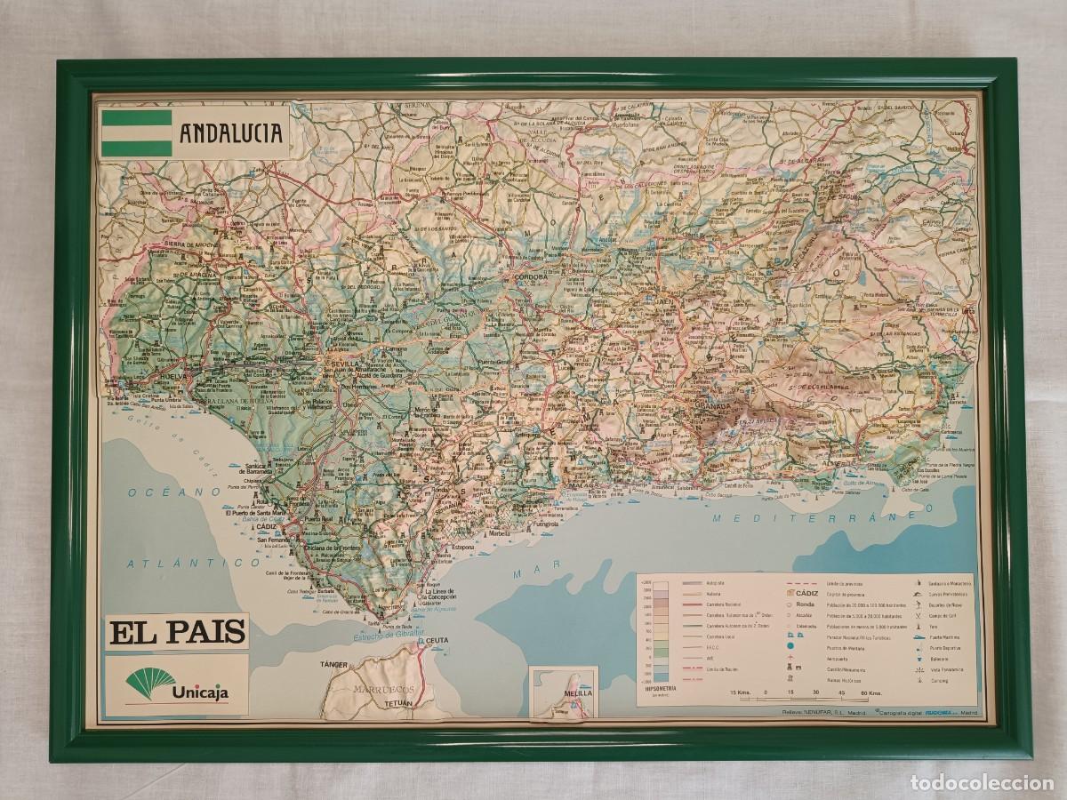 Mapas contempor&aacute;neos: MAPA EN RELIEVE DE ANDALUC&Iacute;A - Foto 1