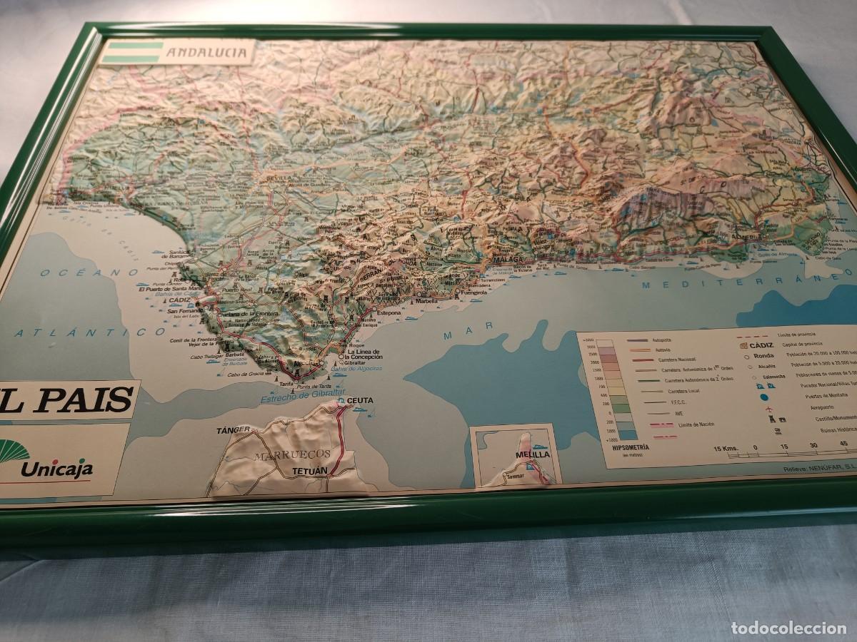 Mapas contempor&aacute;neos: MAPA EN RELIEVE DE ANDALUC&Iacute;A - Foto 2