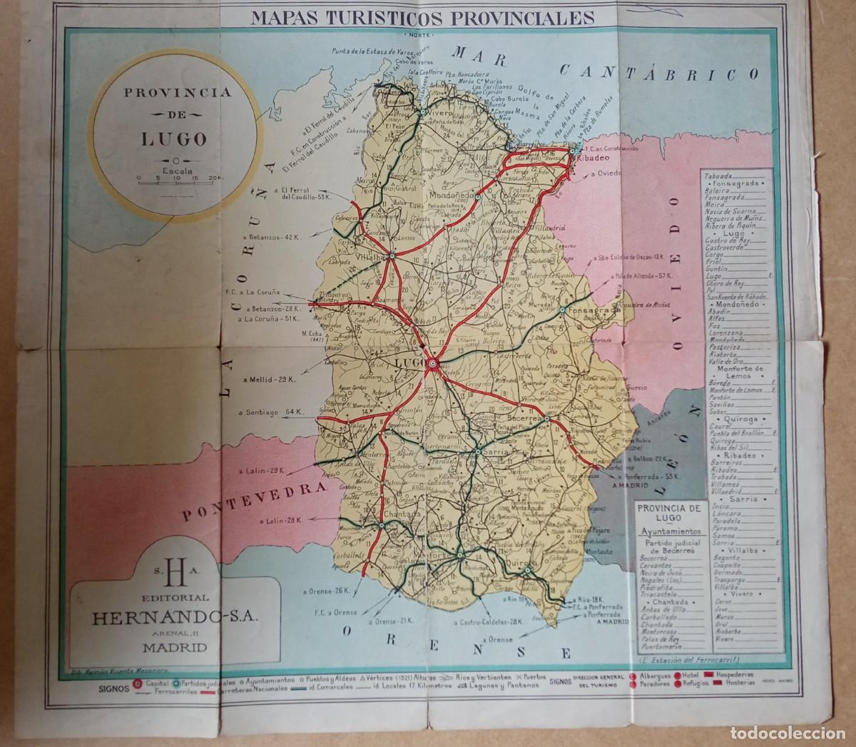 Mapas contempor&aacute;neos: Mapa antiguo de Lugo.49x47 cm. - Foto 1