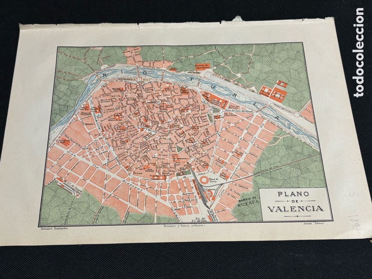 Contemporary maps: PLANO DE VALENCIA 1897. 31X22 CM. CROMOLITOGRAF&Iacute;A.