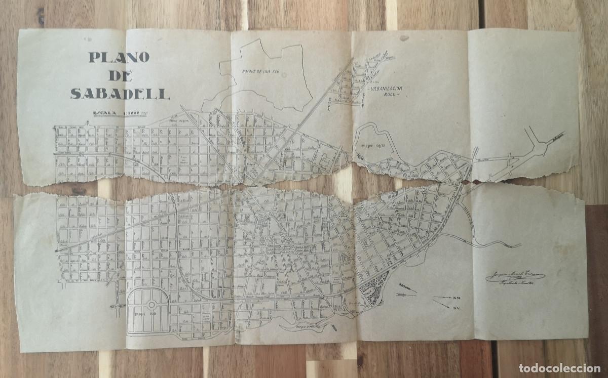 Mapas contempor&aacute;neos: MAPA ANTIGUO DE SABADELL ( desconozco el a&ntilde;o ) - Foto 1