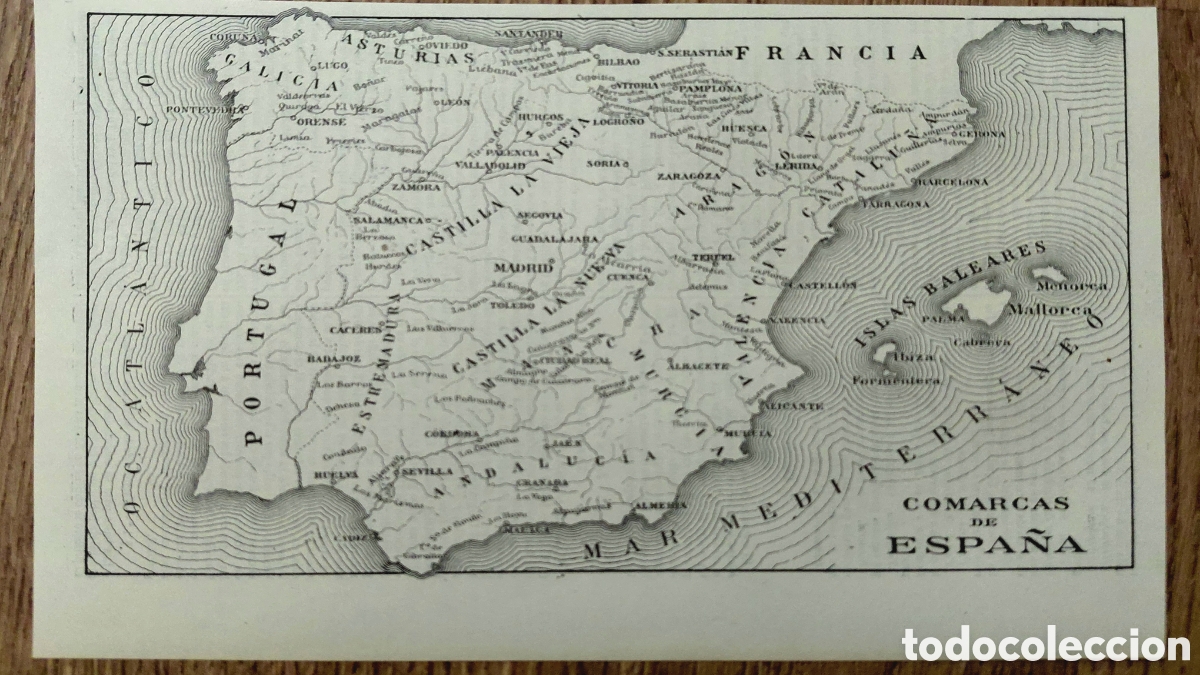 Contemporary maps: Mapa de las comarcas de Espa&ntilde;a de 1932