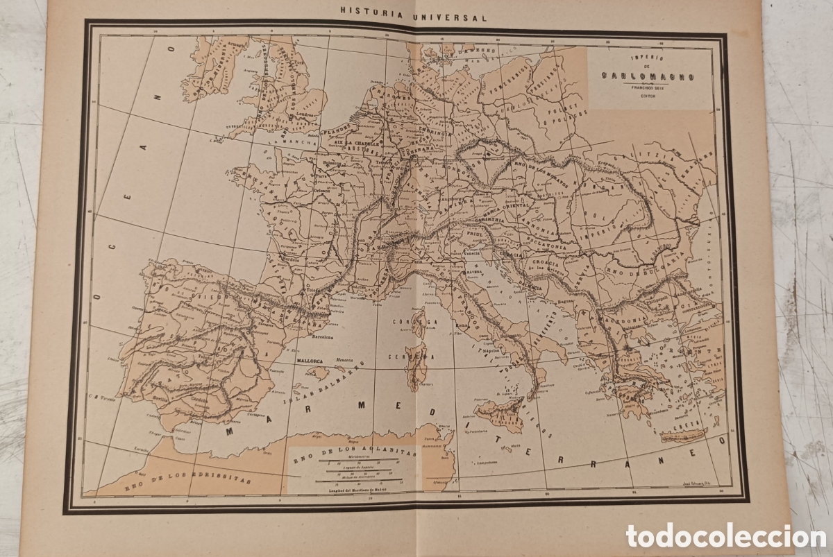 Mapas contempor&aacute;neos: Mapa del Imperio de Carlomagno - Foto 1