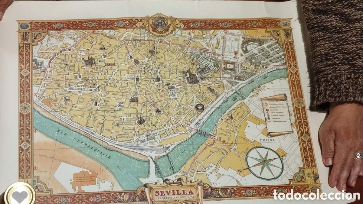 Mapas contempor&aacute;neos: Mapa plano Sevilla 1945 - Foto 1