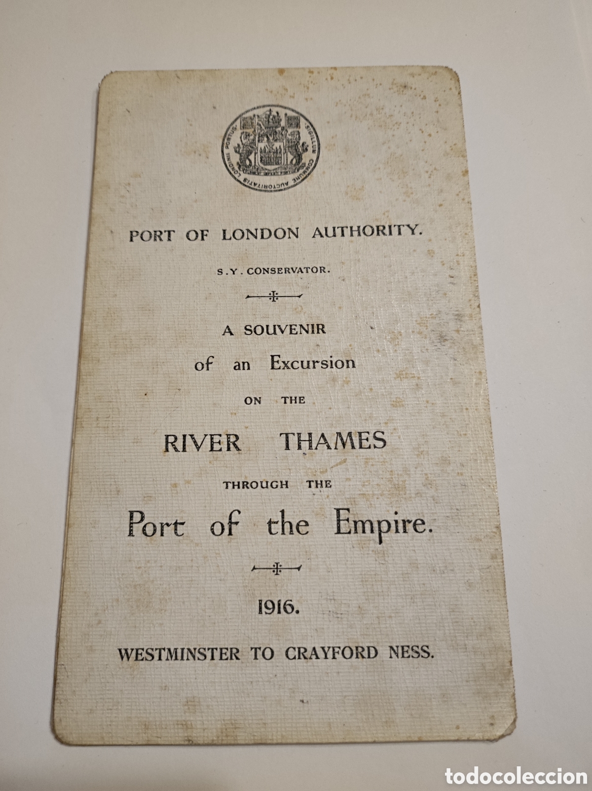 Mapas contempor&aacute;neos: Port of london authority river thames 1916 -Mapa plano puerto de Londres, rio T&aacute;mesis a&ntilde;o 1916