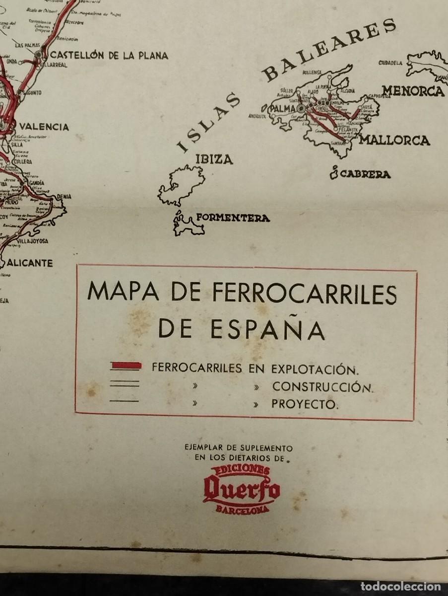 Mapas contempor&aacute;neos: MAPA DE FERROCARRILES DE ESPA&Ntilde;A. - Foto 4