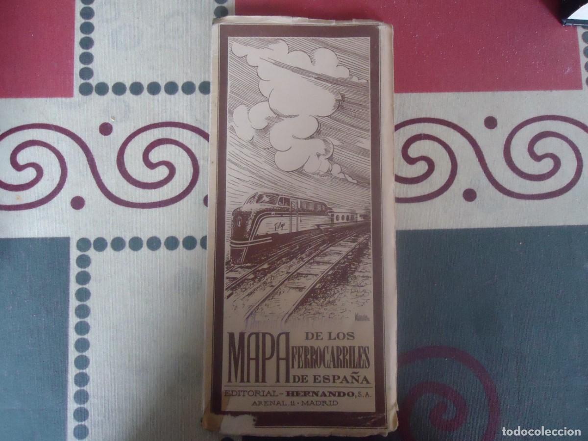 Mapas contempor&aacute;neos: MAPA DE LOS FERROCARRILES DE ESPA&Ntilde;A - Foto 1