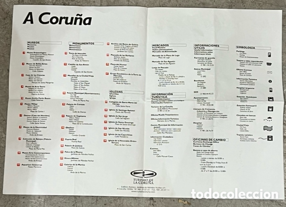 Mapas contempor&aacute;neos: Mapa. A Coru&ntilde;a. Turismo de La Coru&ntilde;a. - Foto 2