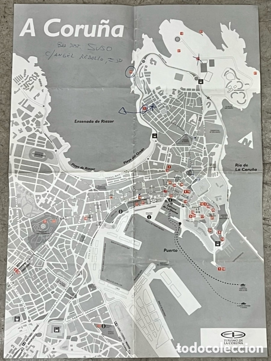 Mapas contempor&aacute;neos: Mapa. A Coru&ntilde;a. Turismo de La Coru&ntilde;a. - Foto 1