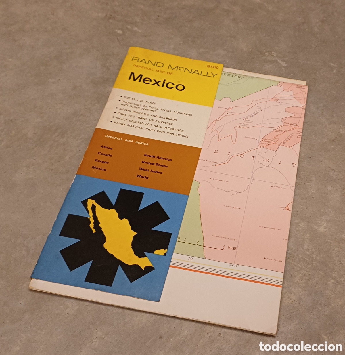 Mapas contempor&aacute;neos: Mapa del Mejico Imperial de Rand McNally - Foto 2