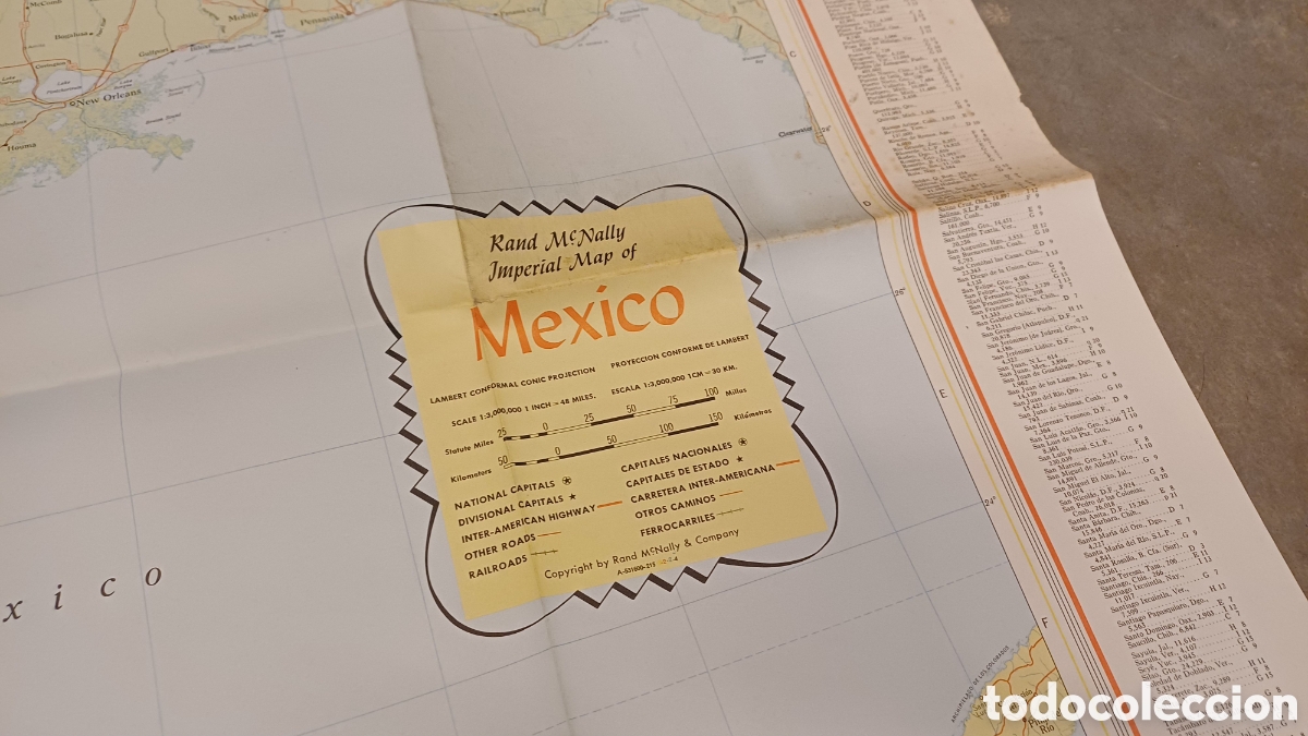 Mapas contempor&aacute;neos: Mapa del Mejico Imperial de Rand McNally - Foto 6