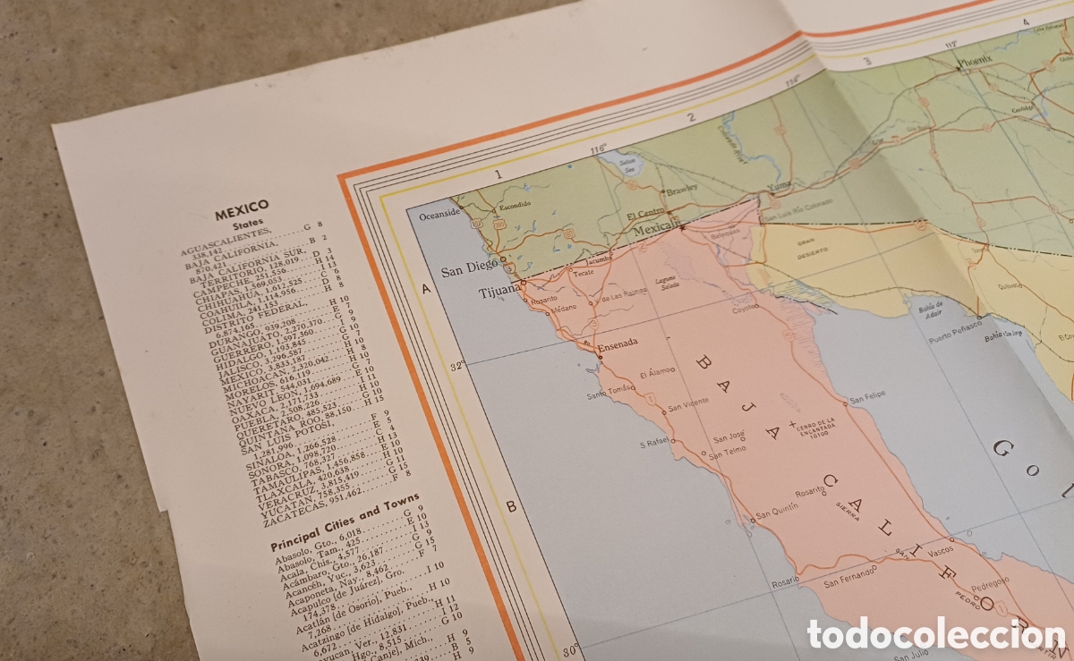 Mapas contempor&aacute;neos: Mapa del Mejico Imperial de Rand McNally - Foto 9