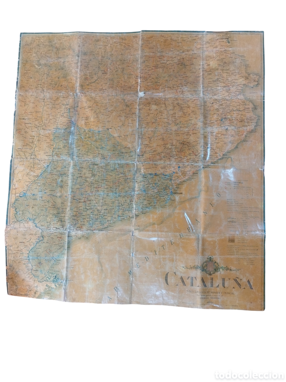 Mapas contempor&aacute;neos: Antiguo mapa de Catalu&ntilde;a. Eduardo Brossa - Foto 1